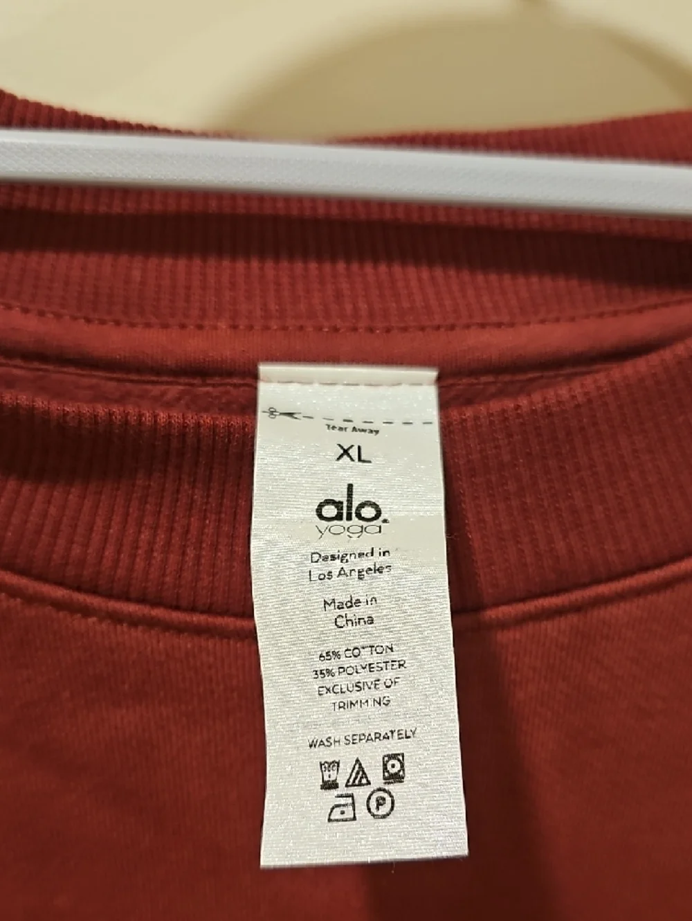 ALO Yoga Accolade Crewneck Pullover Sweatshirt In Cranberry; Size XL; NWT - Picture 7 of 9